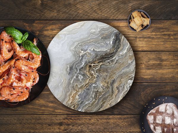 Plato Base - Marmol Rio